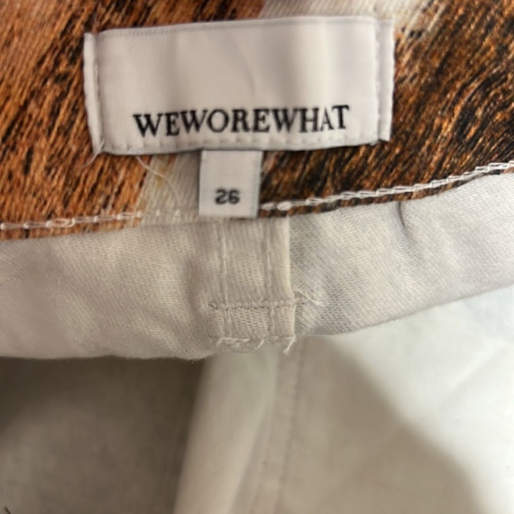We Wore what White and brown animal print jeans size 26 NWT - Picture 14 of 16